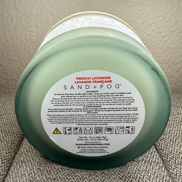 Sand + Fog French Lavender Candle 12oz, 2 Wick - Picture 6 of 12
